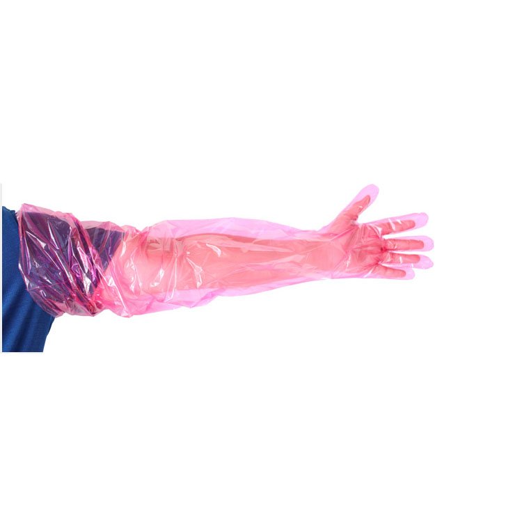 Veterinary instruments long sleeve plastic veterinary gloves 90cm hot selling farm use PE gloves