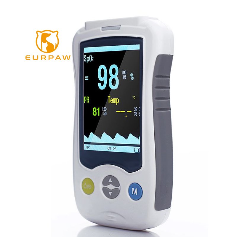 EURPET Portable Digital Handheld Pulse Oximete Veterinary Instrument Multi-parameter Vital Signs Monitor