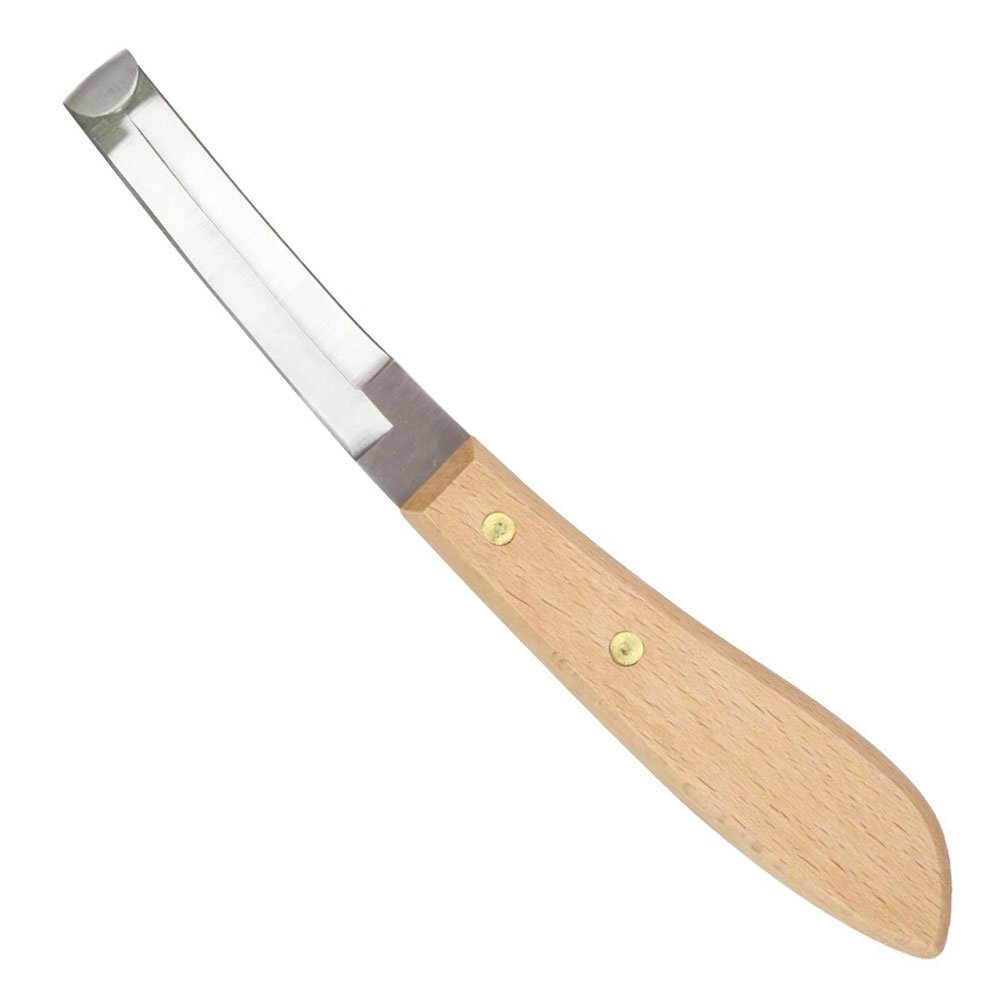 Equine Cattle Goat Right Left handed Horse Care Farrier Hoof Knife Cattle Wood Handle Veterinary Instruments