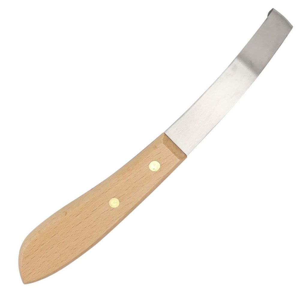 Equine Cattle Goat Right Left handed Horse Care Farrier Hoof Knife Cattle Wood Handle Veterinary Instruments