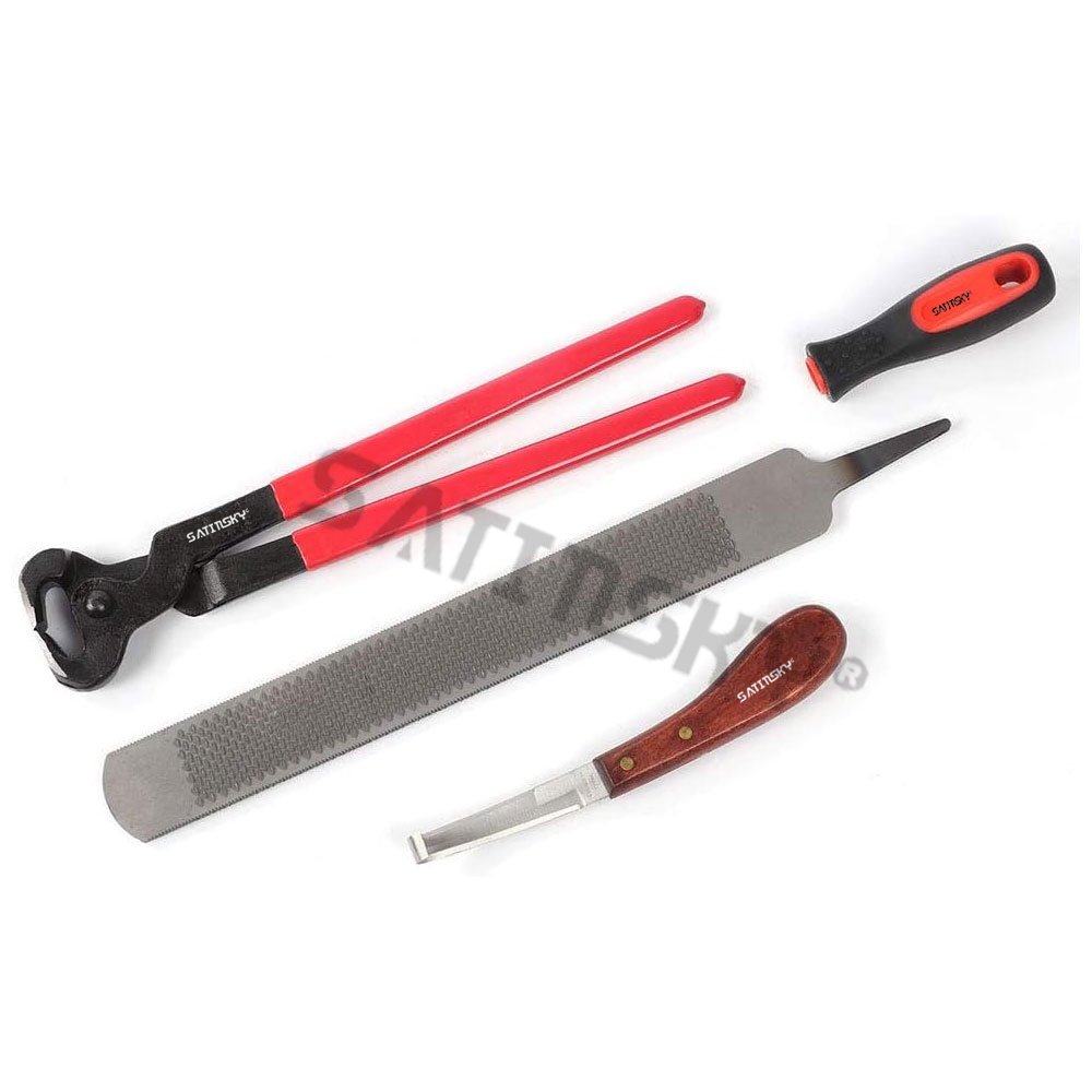 Veterinary Instrument Set for Pet Care 3 Pcs Dental Float Rasp Adjustable Straight Angled Doubled Horse Instruments
