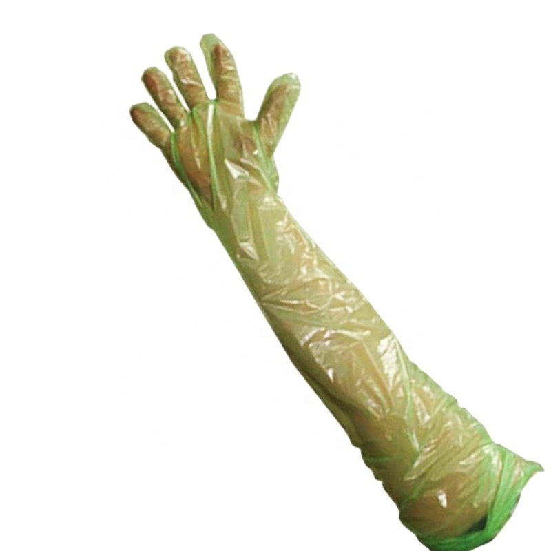 Veterinary 90cm Red Long Disposable Gloves for Artificial Insemination