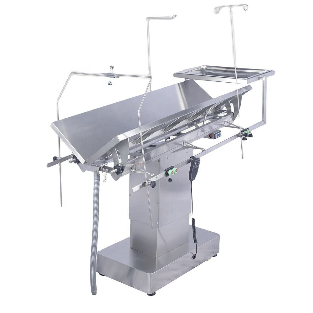 Stainless Steel Vet Dog Pet Electric Lifting Veterinary Surgery V Type Surgical Table Veterinary Hydraulic Operating Table