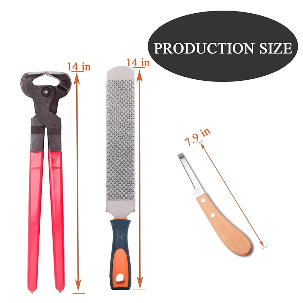 New Veterinary instruments kits including hoof knifes hoof nippers PU leather gloves with strong bags manicure tool sets