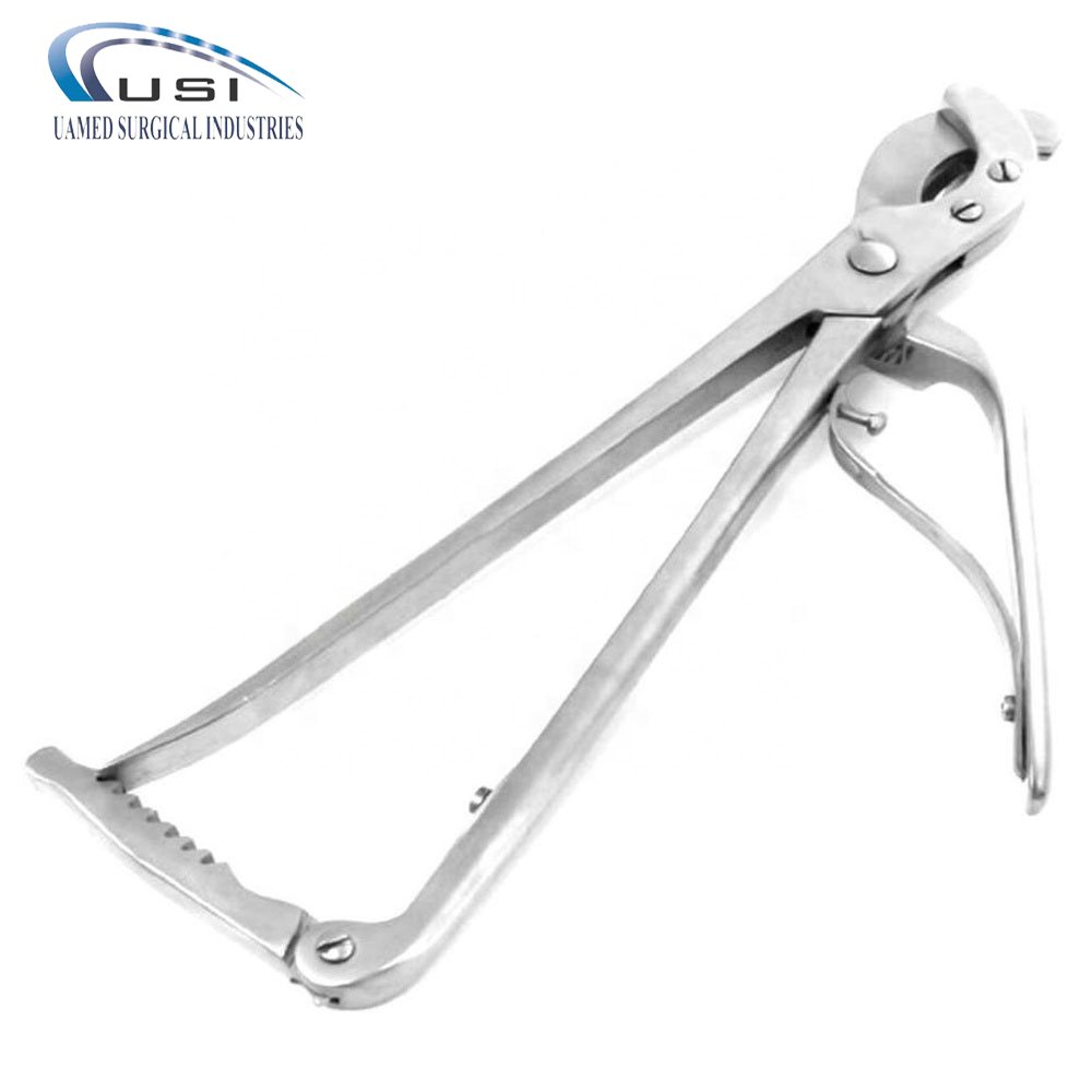 CUSTOMIZED Reimer-Emasculator Castration Plier White Castrator Triple Crush with Ratchet Veterinary Instruments Stainless Steel