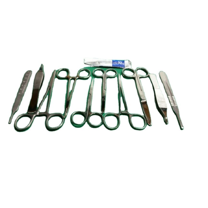 HOT SALE GERMAN 30 PC VETERINARY SURGERY SURGICAL INSTRUMENTS FORCEPS SCISSORS SURGICAL BLADES CE APPROVED