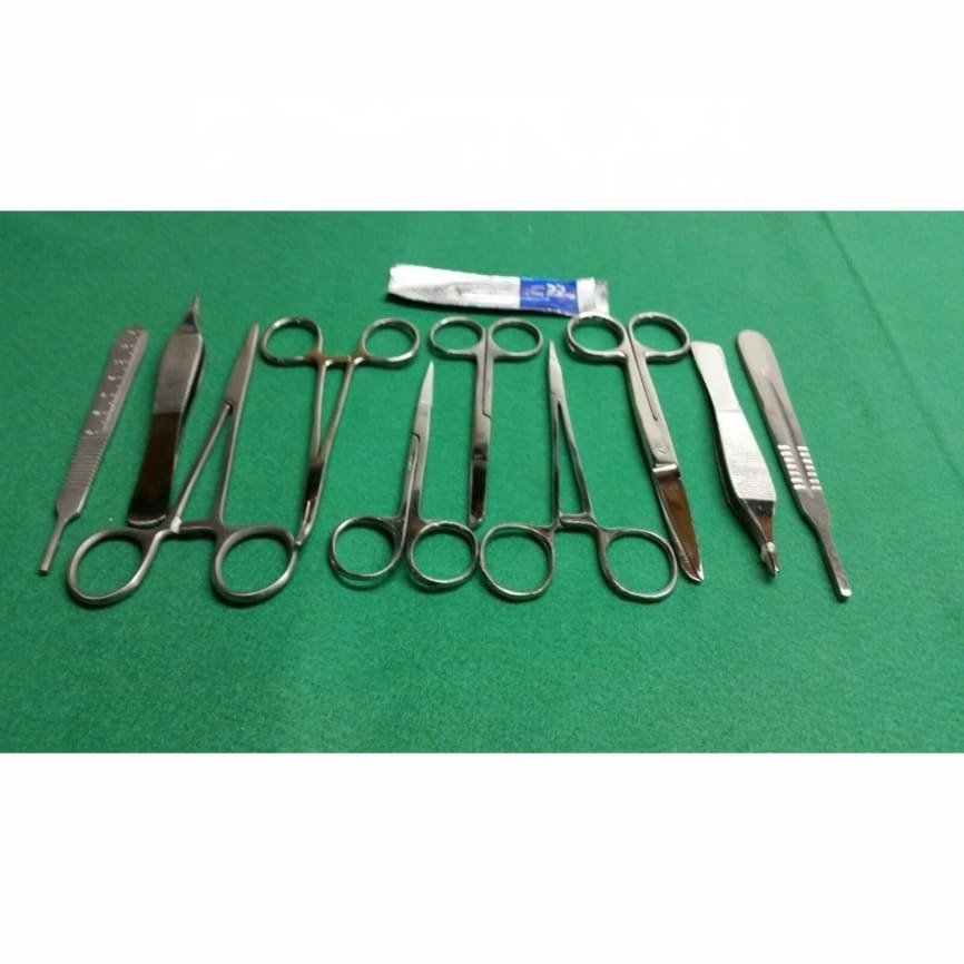 HOT SALE GERMAN 30 PC VETERINARY SURGERY SURGICAL INSTRUMENTS FORCEPS SCISSORS SURGICAL BLADES CE APPROVED