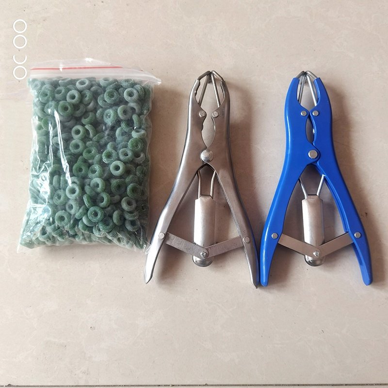 OTPS stainless steel ABS emasculator instruments tool elastrator rubber ring veterinary castration bander cow for pig