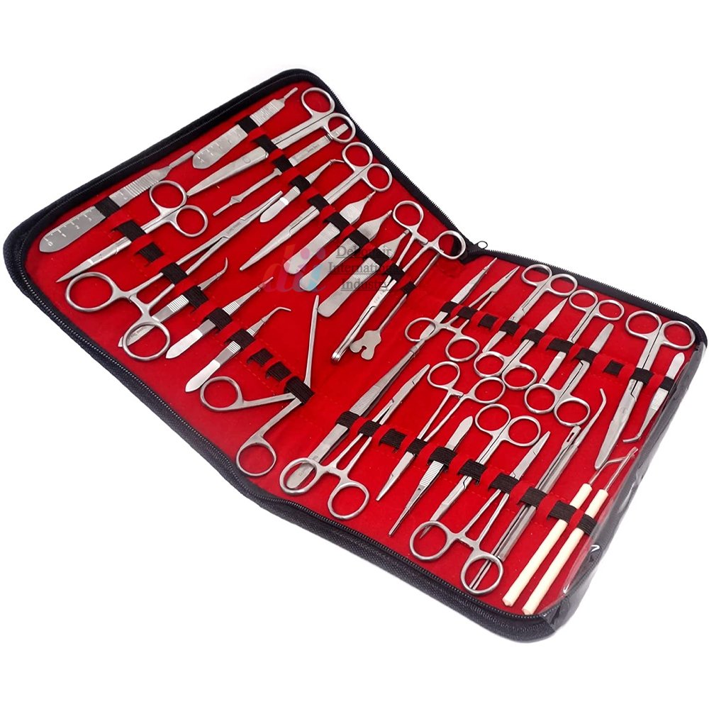 157 Pieces Veterinary Instruments Kit Stainless Steel Scissors Forceps Needle Holders Scalpel Handle Surgical Dissection Kits CE