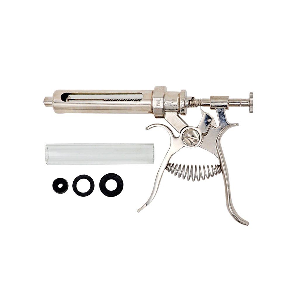 High Quality Veterinary Automatic Revolver Syringe Hot Sale Veterinary Instrument Automatic Metal Syringe For Vaccination