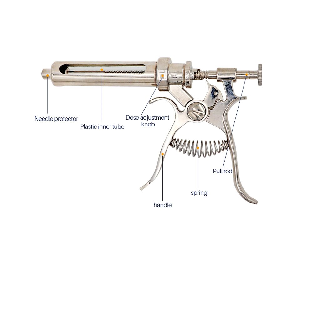 High Quality Veterinary Automatic Revolver Syringe Hot Sale Veterinary Instrument Automatic Metal Syringe For Vaccination