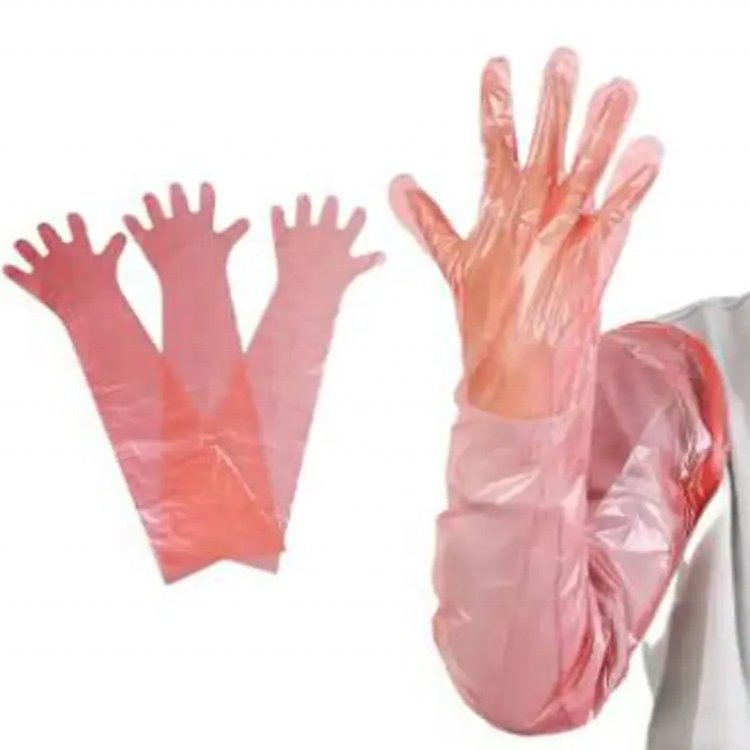 Veterinary Instrument Plastic Arm Sleeve Long Gloves