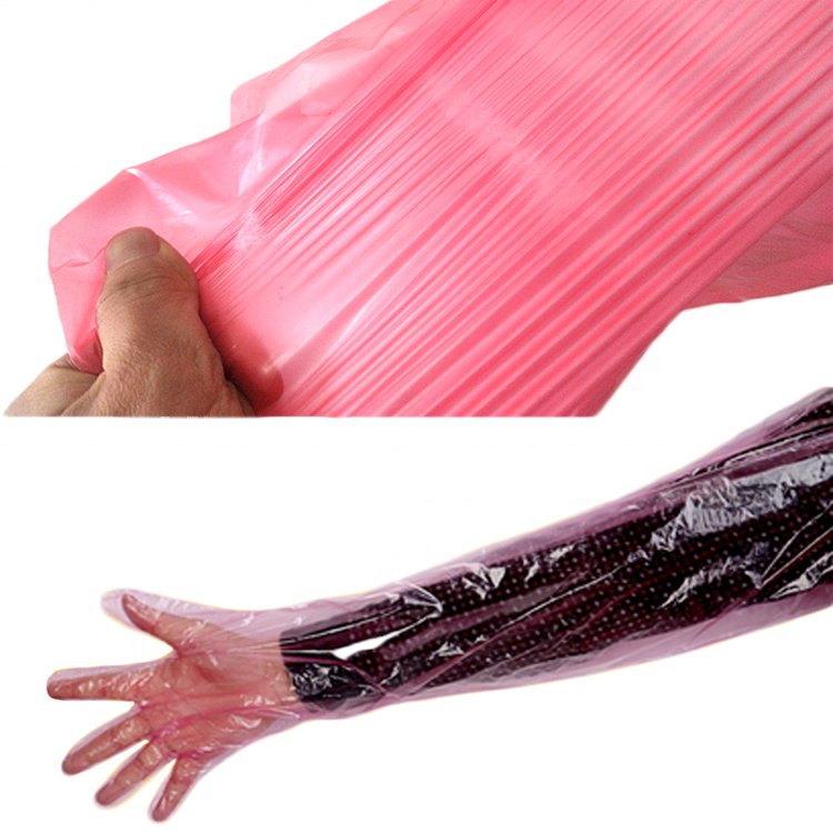 Veterinary Instrument Plastic Arm Sleeve Long Gloves
