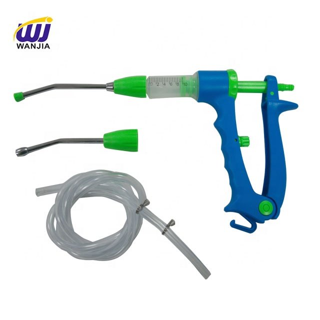 WJ124 Veterinary Plastic 10ML/20ML Drenching Gun ,Veterinary Continuous Syringe, vaccine injection