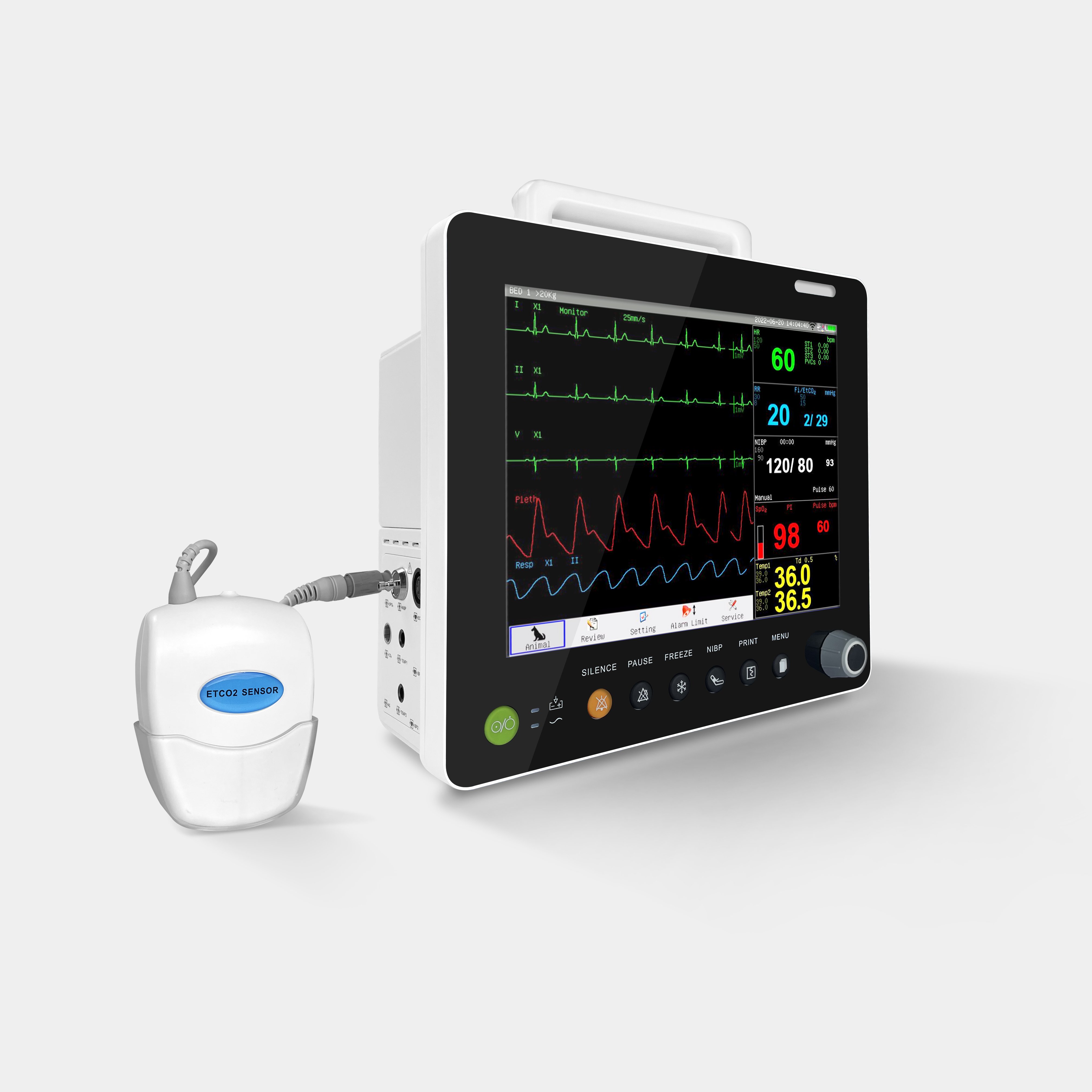 Veterinary other instrument Portable Animal Medical Patient Pet Monitor for Vet SF12C veterinary use monitor