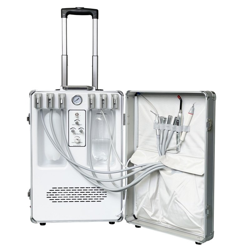 CE approved dental mobile unit mobile dental clinic dental turbine unit full set portable dental unit with air compressor
