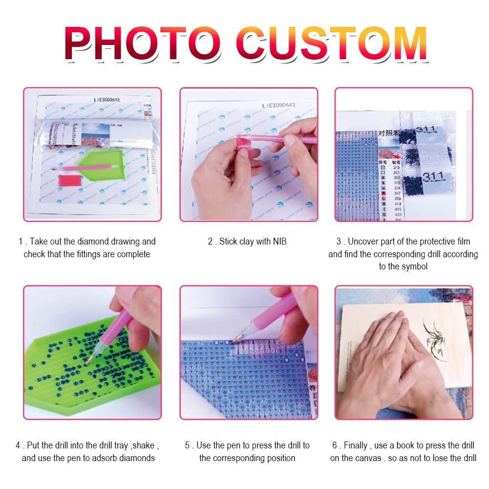 Photo Custom Diamond Painting 5D DIY Picture of Rhinestones Diamond Embroidery 3D Cross Stitch Home Wedding Decoration