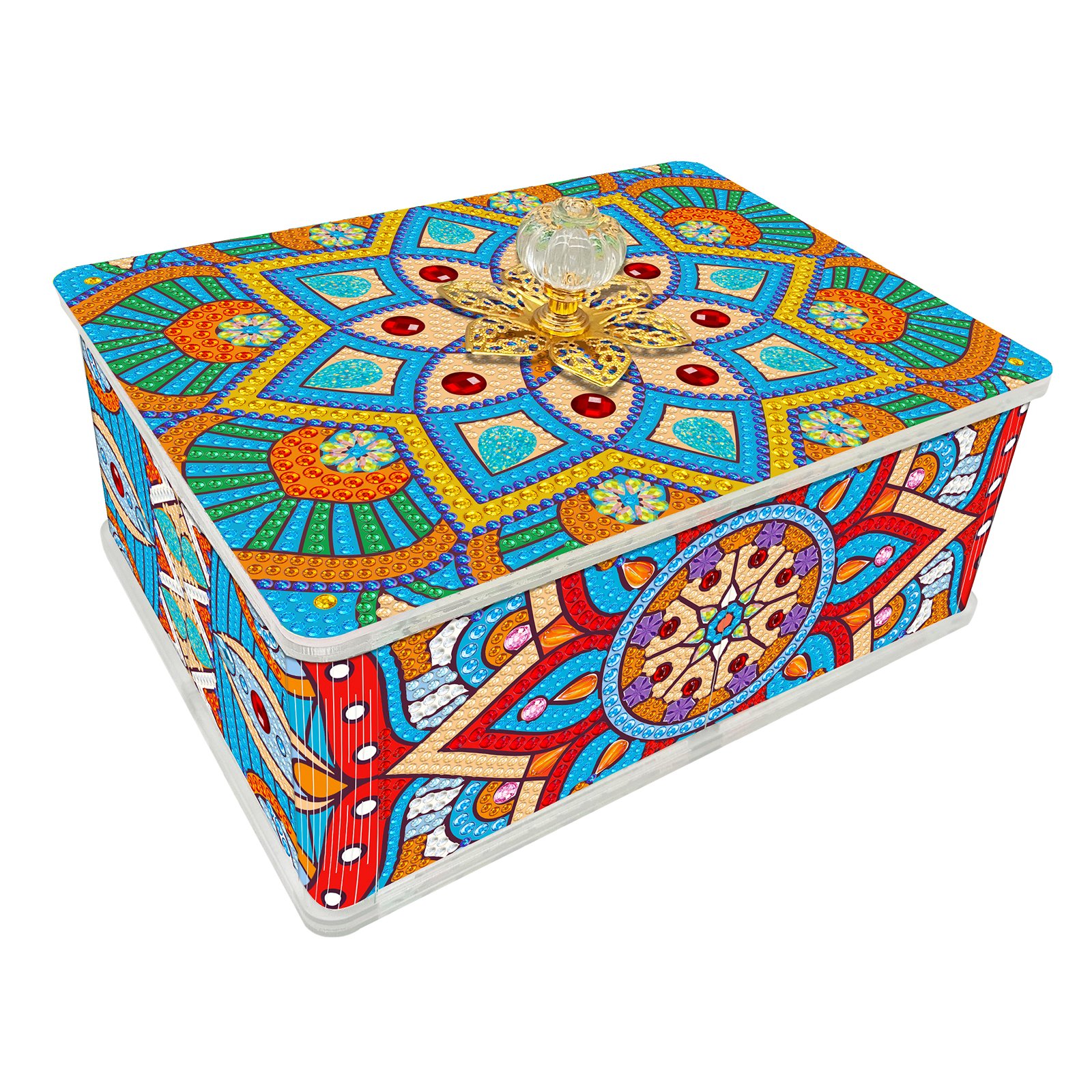 Crystal Rings Necklace Bracelet Gift Case DIY 5D Mandala Diamond Painting Make Up Box Diamond Painting Jewelry Box Kits