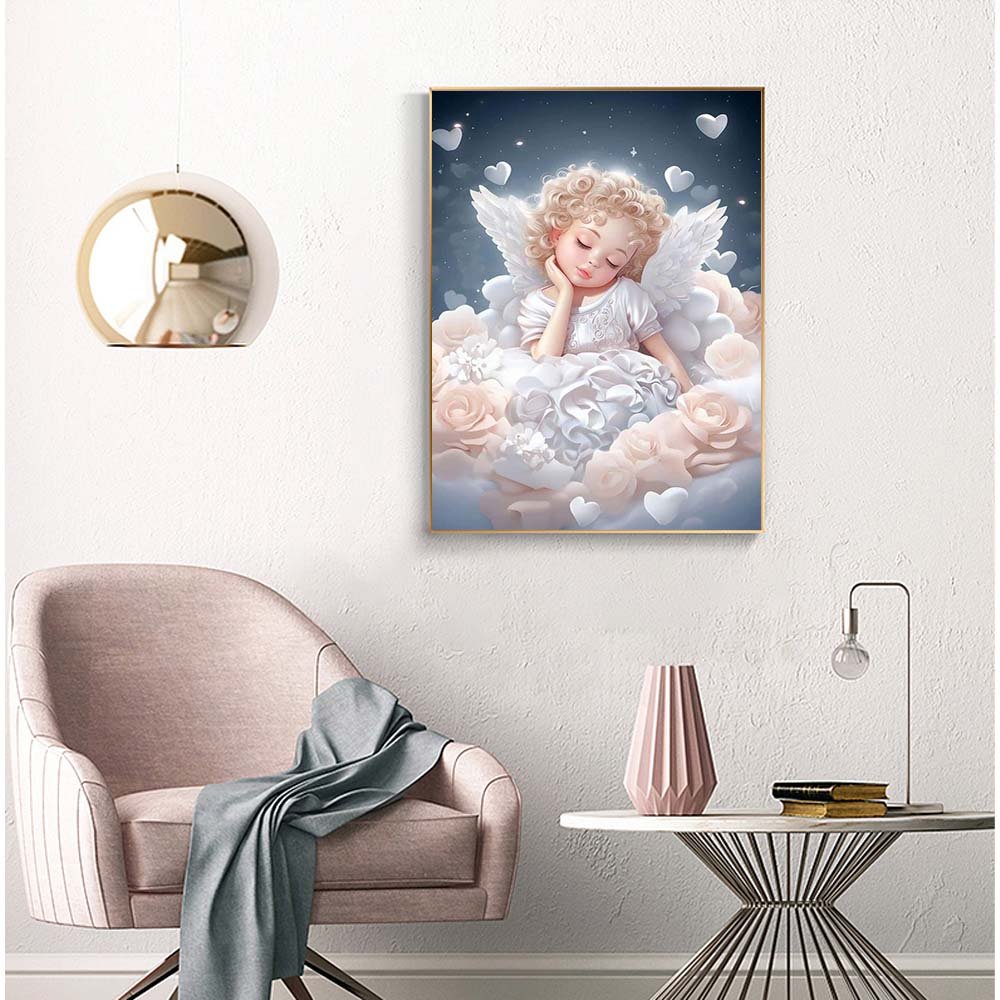 Best china low price Mosaic art full Angel Girl Baby Gift Furniture Decoration Painting photo painting 5d diamond painting