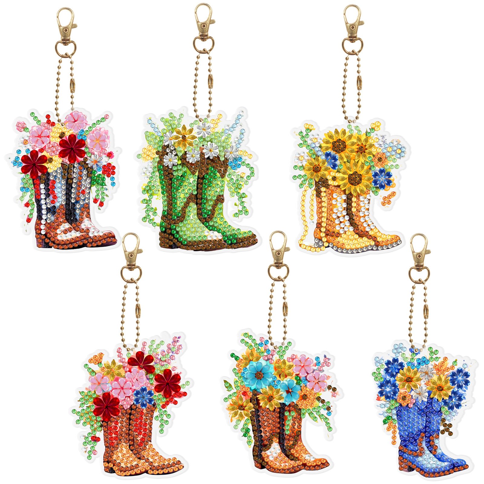 Diy Diamond Painting Keychain Christmas Style Handmade Diamond Keychain Wholesale