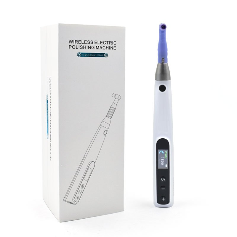 Wireless Dental Electric Polishing Motor Straight Handpiece Digital Display Teeth Polishing Air Prophy Motor Dentistry Tools