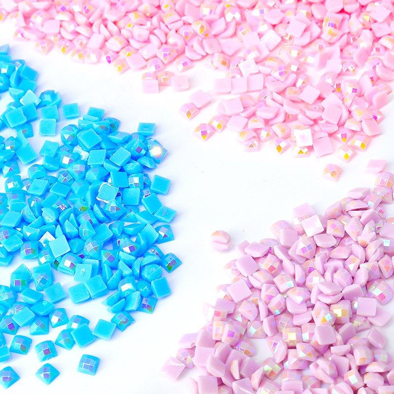 A-Z010 Colors AB Resinstone 2.5mm Square Beads Diamond Cross Stitch Accessories Resin Stone Diamond Painting AB Drills
