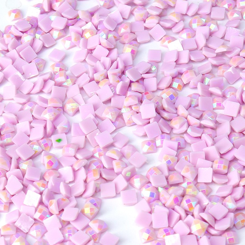 A-Z010 Colors AB Resinstone 2.5mm Square Beads Diamond Cross Stitch Accessories Resin Stone Diamond Painting AB Drills