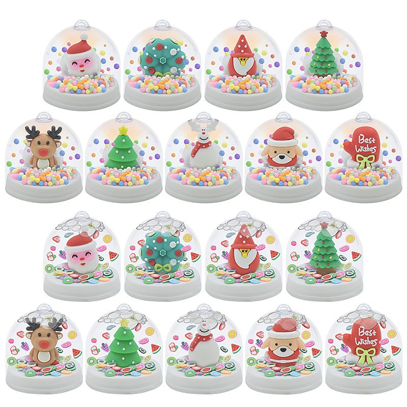 Xmas Gift Ornament Paint Kit with Round Full Drill Diamonds Paintings keychain Pendant Ser Christmas tree set Home Decor