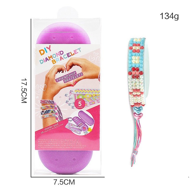 Wholesale 5D Diamond Painting Wristband Bracelet bracelet kit Adjustable snap fastener bracelet DIY diamond Embroidery