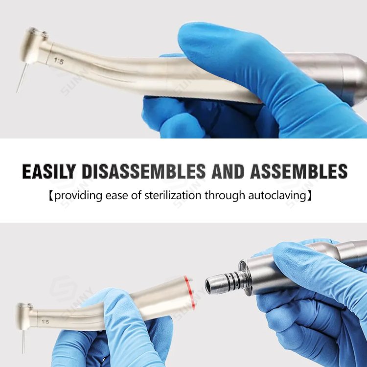 Dental Equipment Contra High Speed Low Speed Turbine Handpiece Fiber Optic Push Button