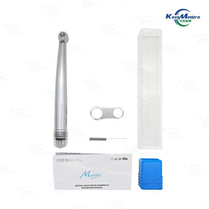 Dental Handpieces 4 Holes Turbine Led Lighted High Speed Dental Push Button Handpiece