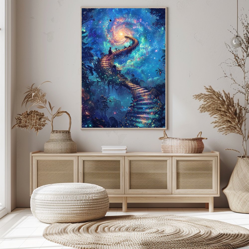 COOLEVE Classic 5D DIY Diamond Art Kit Modern Europe Landscape Flower with Full Drill Printed Plastic Material for Kids Home Use