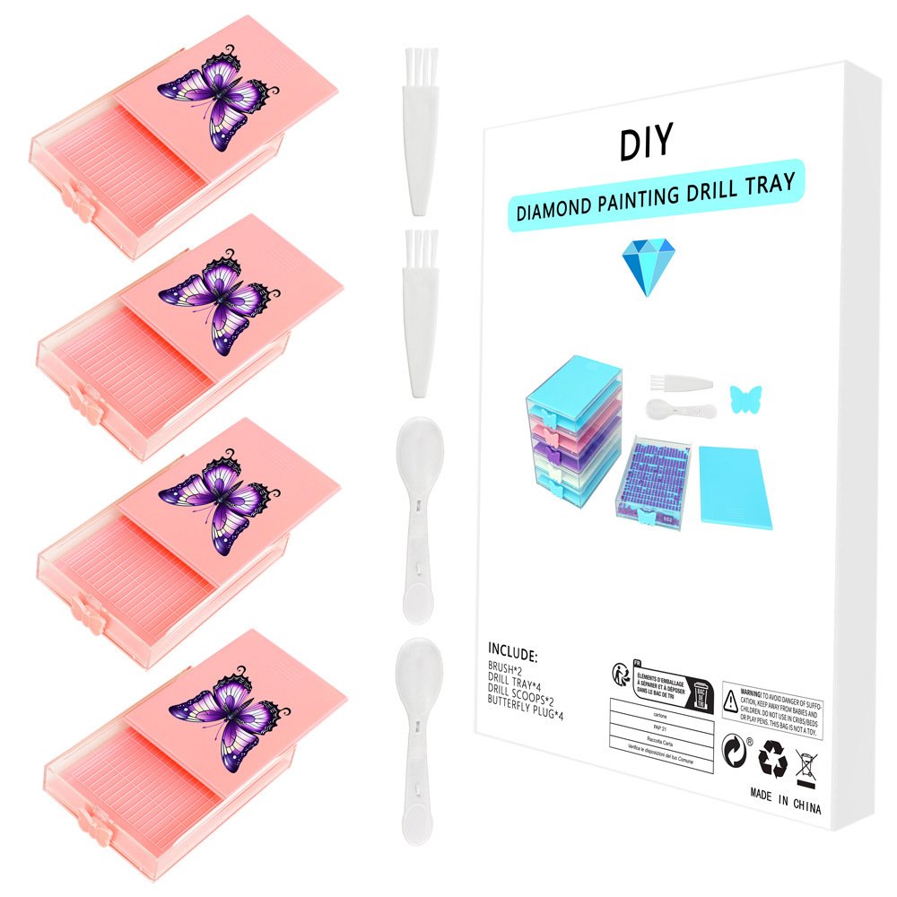 Plastic Diamond Painting Bead Sorting Trays Organizer Diamond Painting Accessories Tools for DIY Crafts Rhinestone Sorting Trays