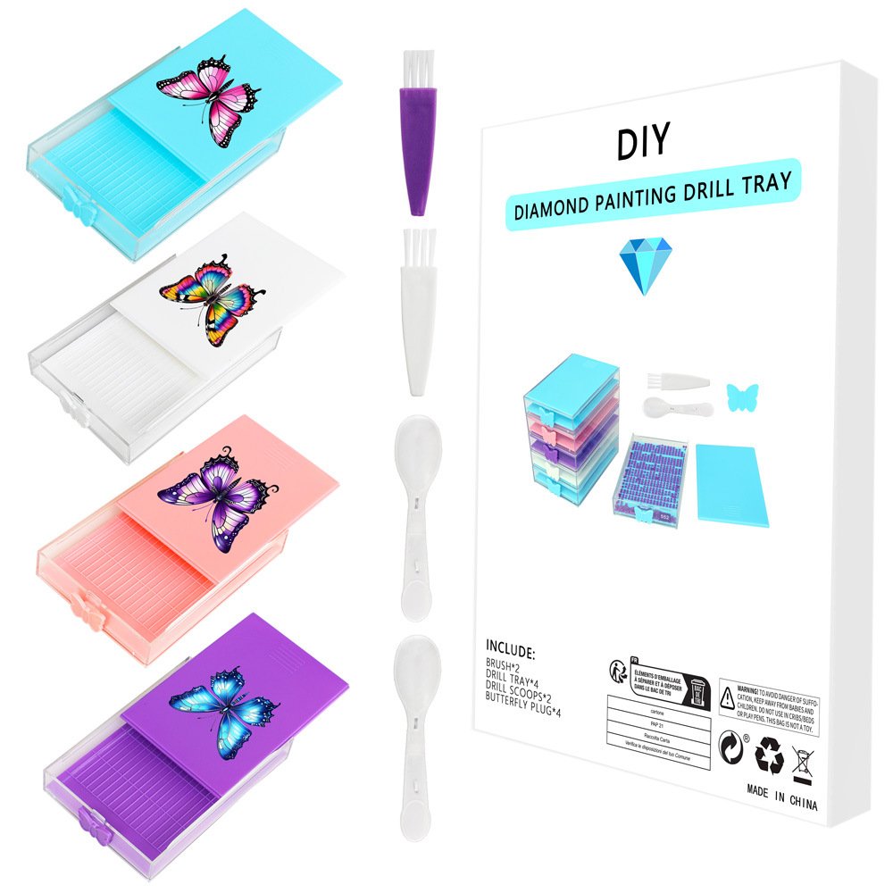 Plastic Diamond Painting Bead Sorting Trays Organizer Diamond Painting Accessories Tools for DIY Crafts Rhinestone Sorting Trays