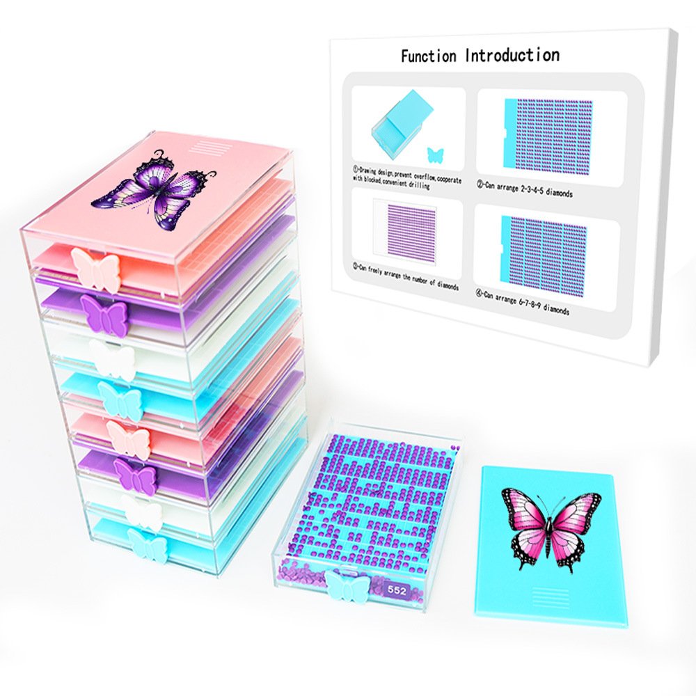 Plastic Diamond Painting Bead Sorting Trays Organizer Diamond Painting Accessories Tools for DIY Crafts Rhinestone Sorting Trays