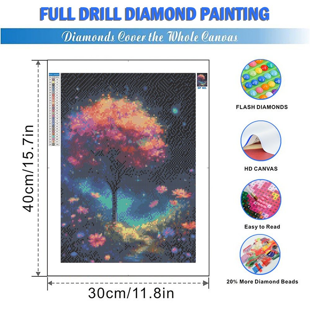 Season Tree DIY Custom 30*40 Diamond Painting kits for Adults Full Drill Round Diamond picture 5d diamond painting