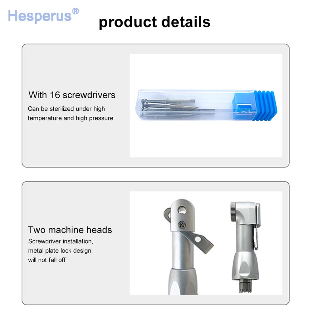 Dentist Tools Torque Wrench Handpiece Ratchet Dental Implant Latch Head Handpiece with 16pcs Drills for Dental Clinic