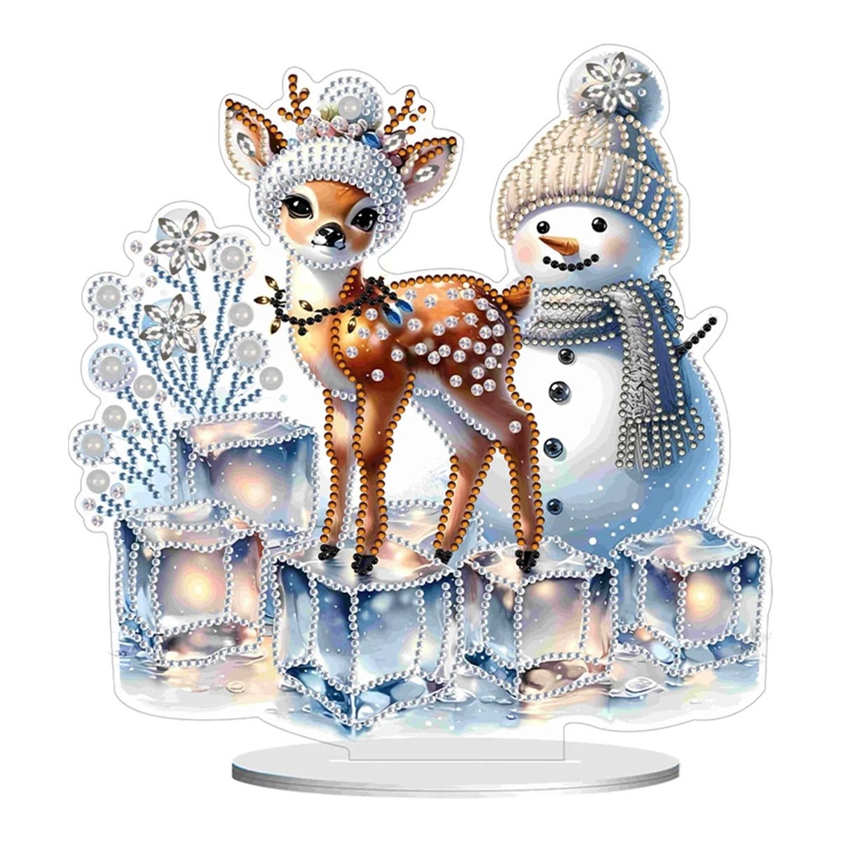 G-94 DIY Desk Diamond Art Crafts Acrylic Mosaic Ornaments Single Sided Drill Kids Gift Desk Christmas Ornaments 2024