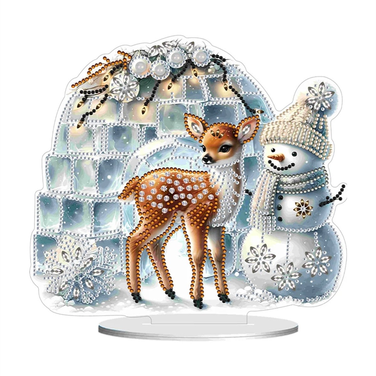 G-94 DIY Desk Diamond Art Crafts Acrylic Mosaic Ornaments Single Sided Drill Kids Gift Desk Christmas Ornaments 2024