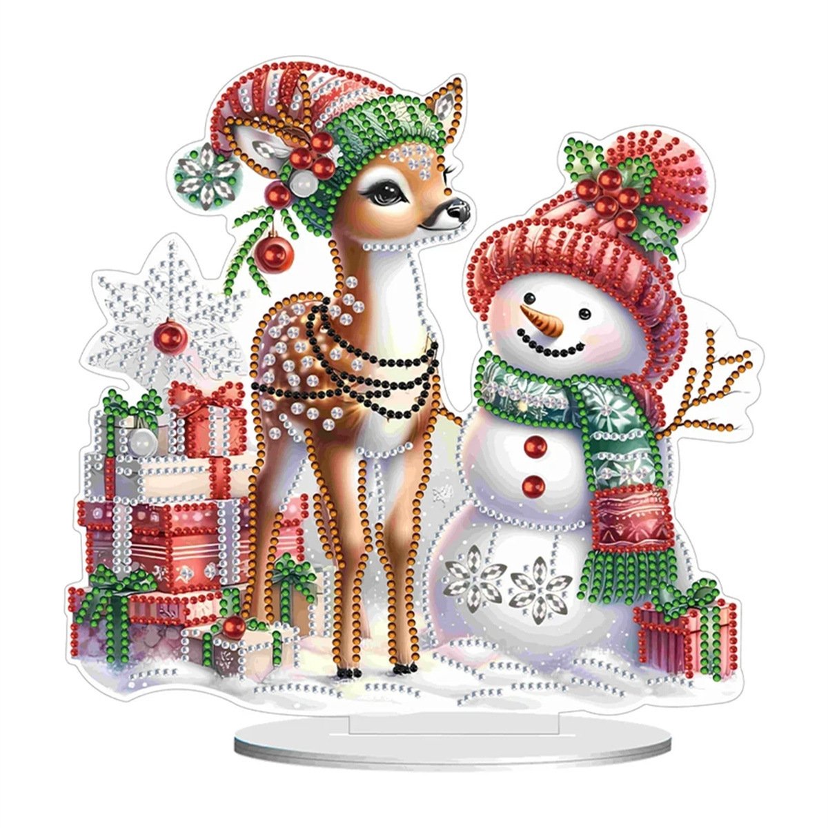 G-94 DIY Desk Diamond Art Crafts Acrylic Mosaic Ornaments Single Sided Drill Kids Gift Desk Christmas Ornaments 2024