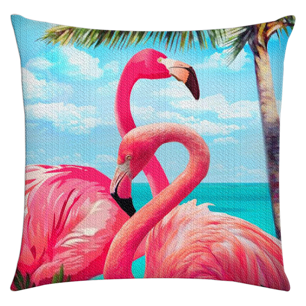 Fall in love Flamingo Diamond Painting pillow case Handicraft Cushion case 5D DIY diamond painting