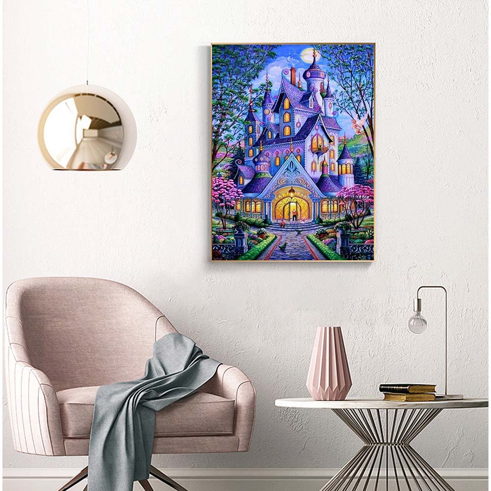 Large size round diamond painting kit 5D diamond art kit beginner's crafts beautiful home DIY living wall decoration gift