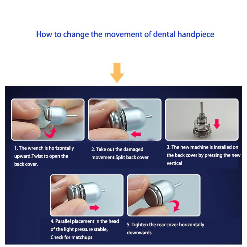 Dental Ceramic Bearing Movement Handpiece Accessories Dental Turbine Cartridge Rotor For Dental High Speed Handpiece
