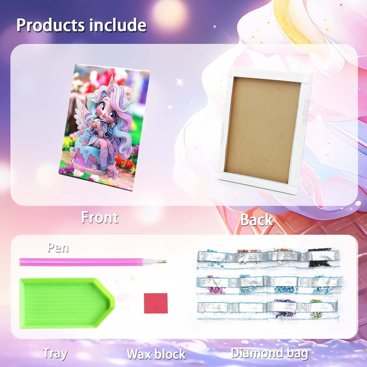 Wholesale 9*11 in diamond Art Kits for Kids Diamond Art and Crafts for Kids Ages 6-12 Gem Art DIY Kits for Girls Craft Gifts