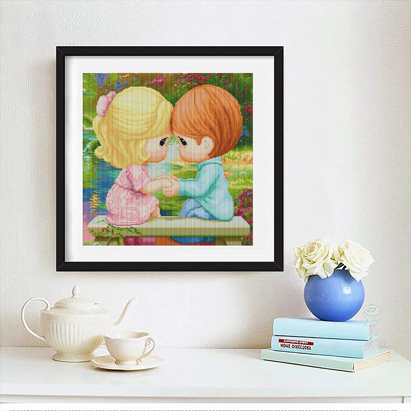 SONGWOO Wholesale Hot Sale Portrait Diamond Embroidery Crystal Rhinestone Couple Hug Diamond Painting Crafts