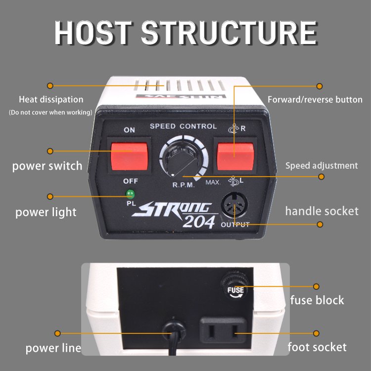 2028 Hand engraving machine professional nail drill dental micro motor handpiece