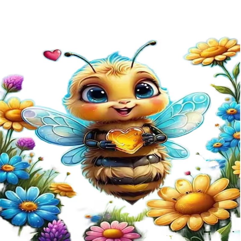 Cartoon bee full drill diy diamond dots kits diamonds art painting mosaic beads crystal painting