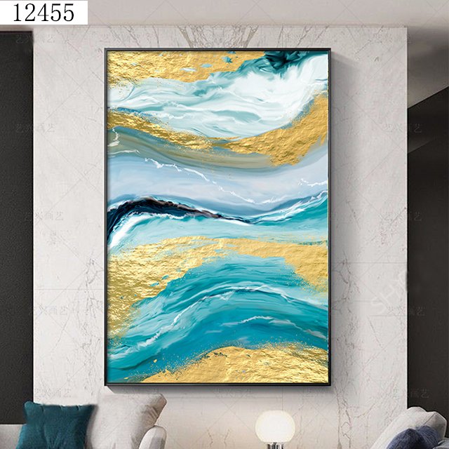 Abstract entrance decoration painting light luxury entrance hallway mural simple and atmospheric hanging painting
