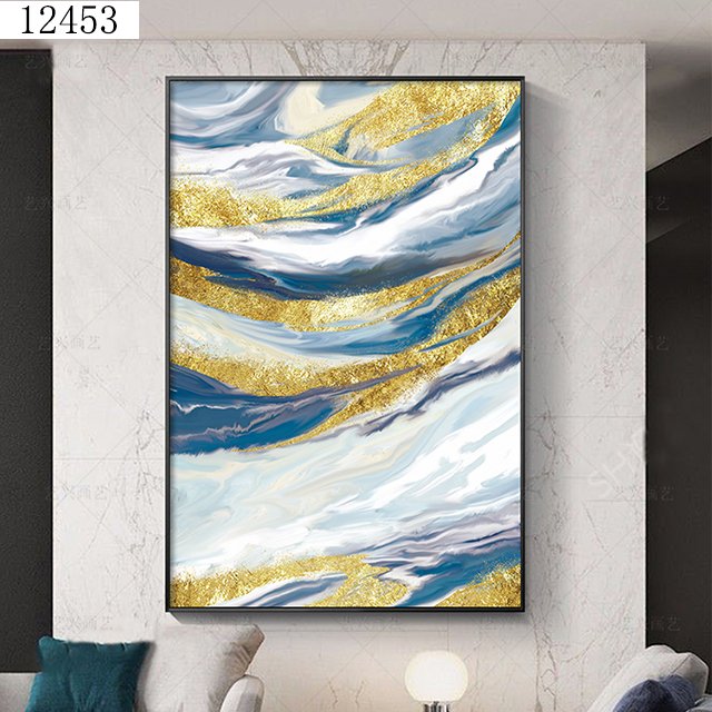Abstract entrance decoration painting light luxury entrance hallway mural simple and atmospheric hanging painting