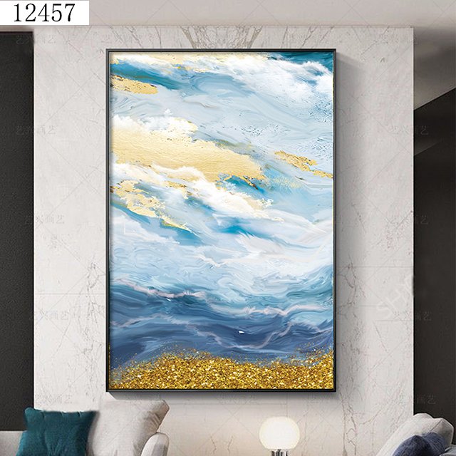 Abstract entrance decoration painting light luxury entrance hallway mural simple and atmospheric hanging painting